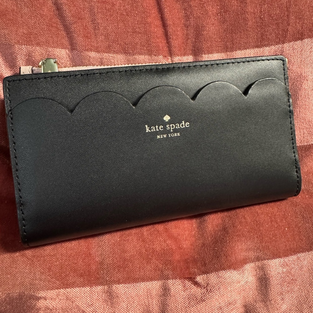 Kate Spade Black Scalloped Wallet